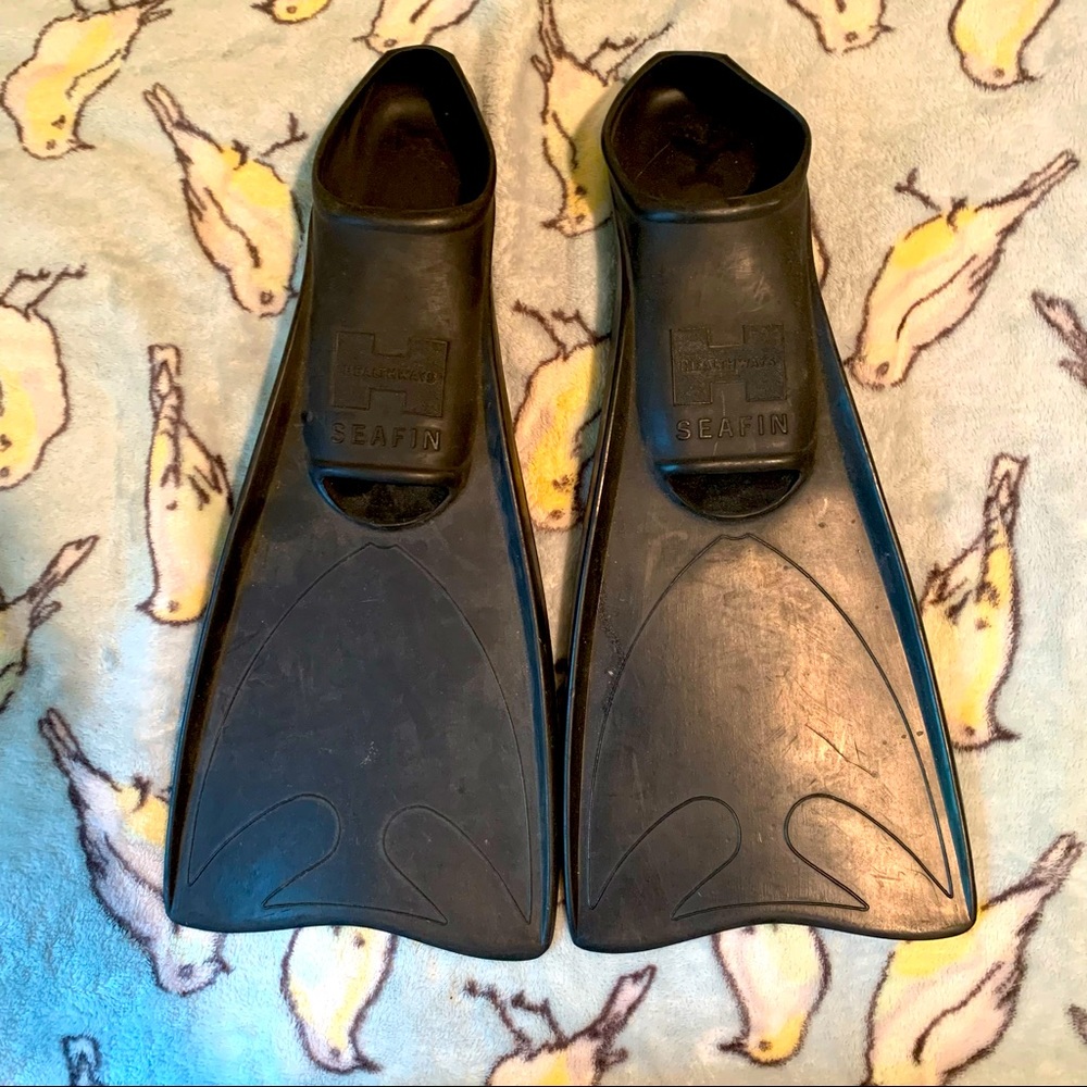 Vintage sea fins Healthways Seafin Made in USA size 5-7 38-40 rubber closed heel